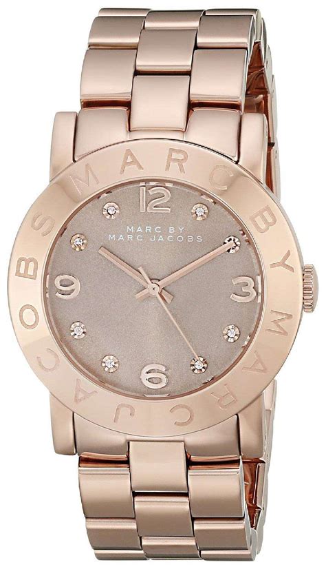 fake marc jacobs rose gold watch|marc jacobs amy watch.